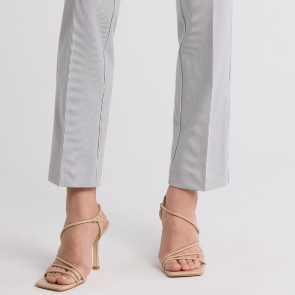 Seersucker Straight Leg Pants with Tailored Fit - Picture 3 of 5